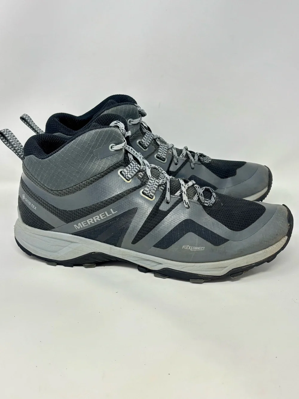 Merrell Gore-Tex MQM Flex 2 Mid Hiking Boots Lace Up Trek Trail Walking Size 12